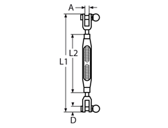 Wantenspanner Gabel-Gabel 