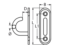 Augplatte mit Haken
