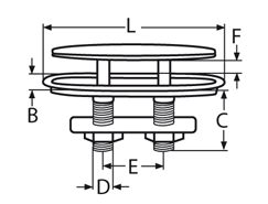 Klampe, versenkbar mit Federautomatik
