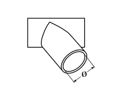 T-Stück, 60°