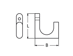 Coat hook, polished