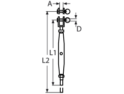 Wantenspanner Gabel-Terminal