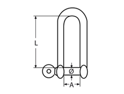 Rundschäkel, lange Form