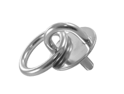 Augplatte, rund mit Gewinde und Ring